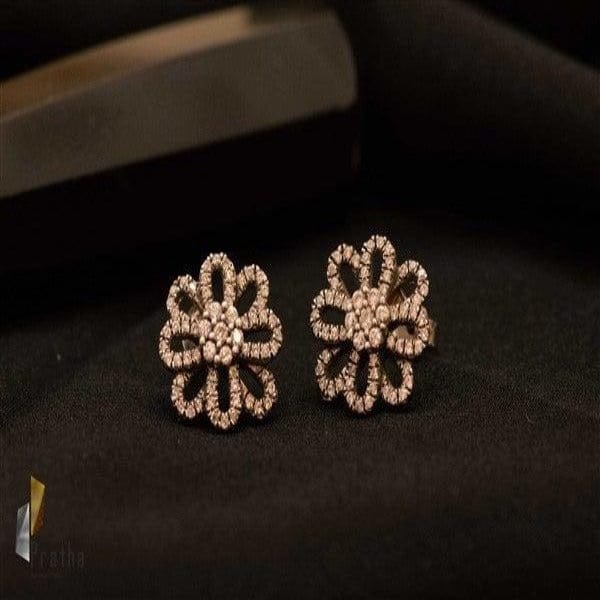 Diamond Flower Studs - Creovoxa
