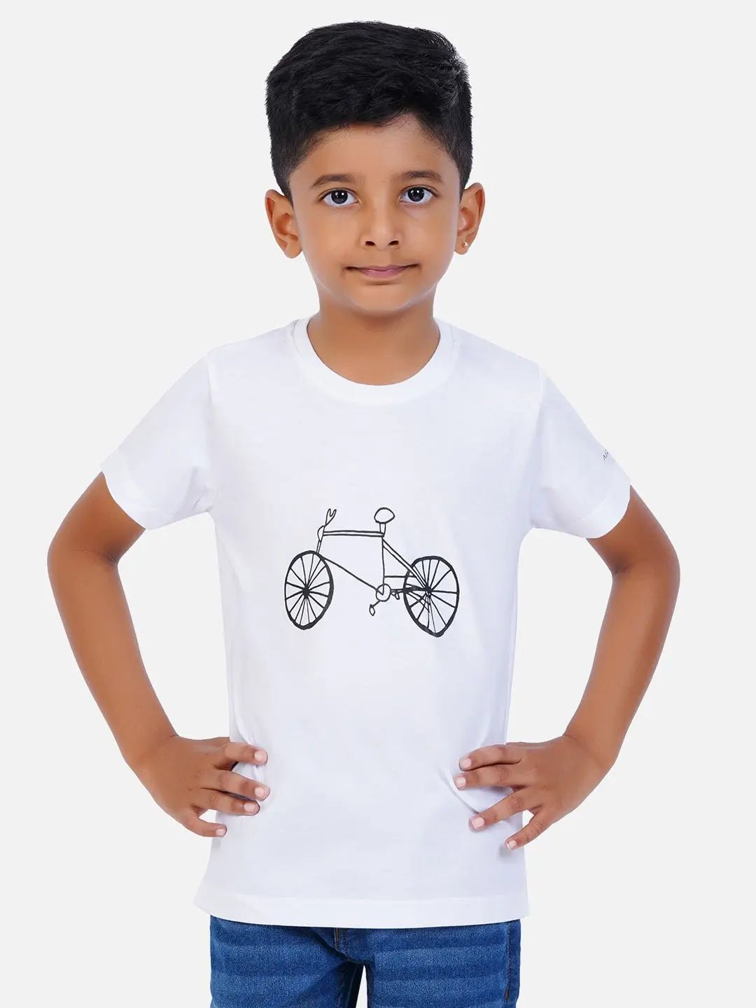 Cotton Printed T-shirt for Boy and Girl - Cycle - Creovoxa