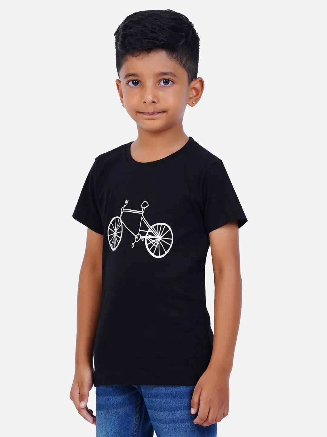 Cotton Printed T-shirt for Boy and Girl - Cycle - Creovoxa