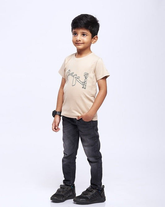 Cotton Printed T-shirt for Boy and Girl - See Saw