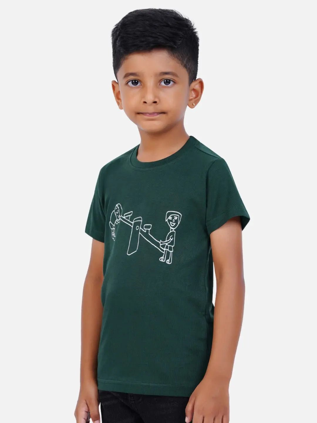 Cotton Printed T-shirt for Boy and Girl - See Saw - Creovoxa