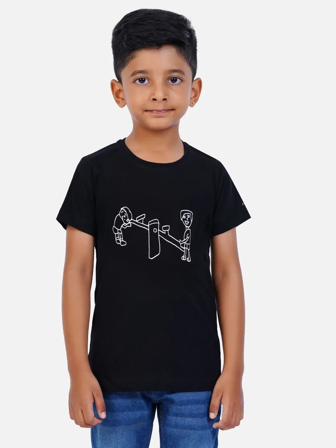 Cotton Printed T-shirt for Boy and Girl - See Saw - Creovoxa