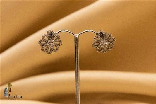 Diamond Flower Studs - Creovoxa