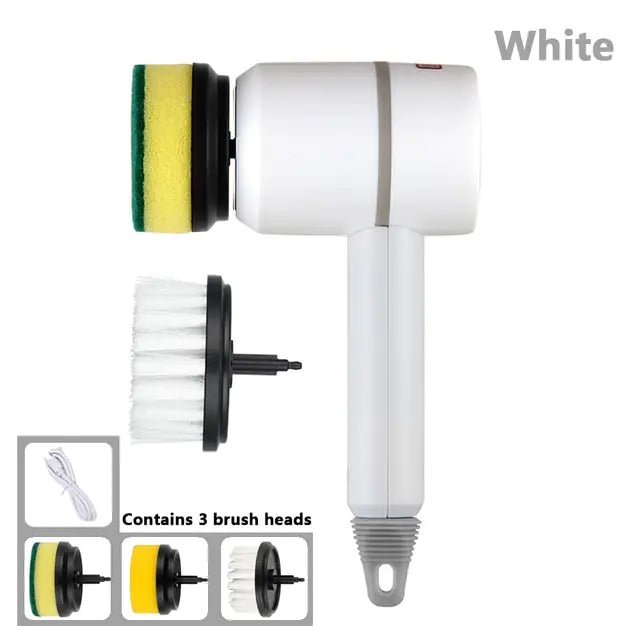 Electric Cleaning Brush 3 Brush Heads Cleaner Multifunctional - Creovoxa