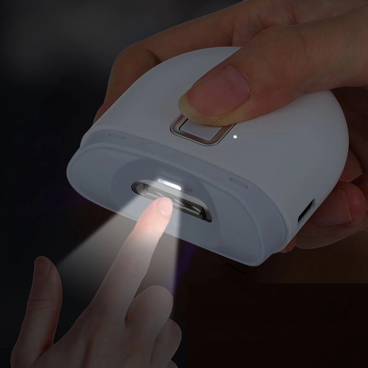 Electric Nail Clipper With Light Nail Polishing Machine - Creovoxa