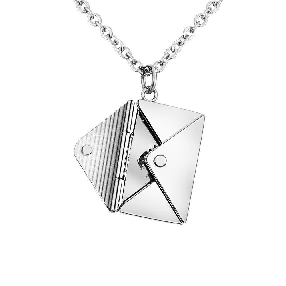 Envelope Locket Necklace – Personalized Love Letter Jewelry - Creovoxa
