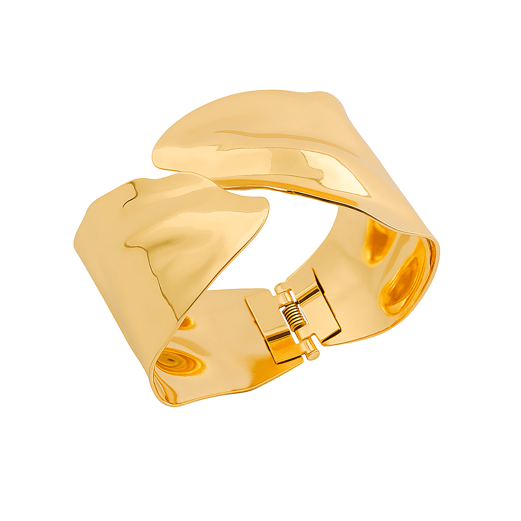 Sculpted Cuff Bracelet | Bold Statement Jewelry - Creovoxa